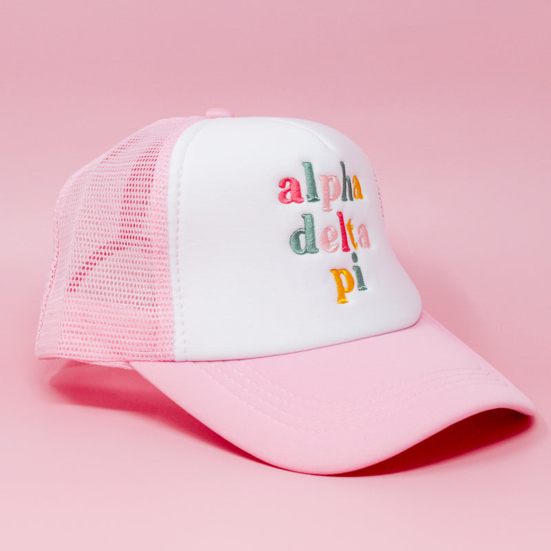 Alpha Delta Pi Pink Trucker Hat