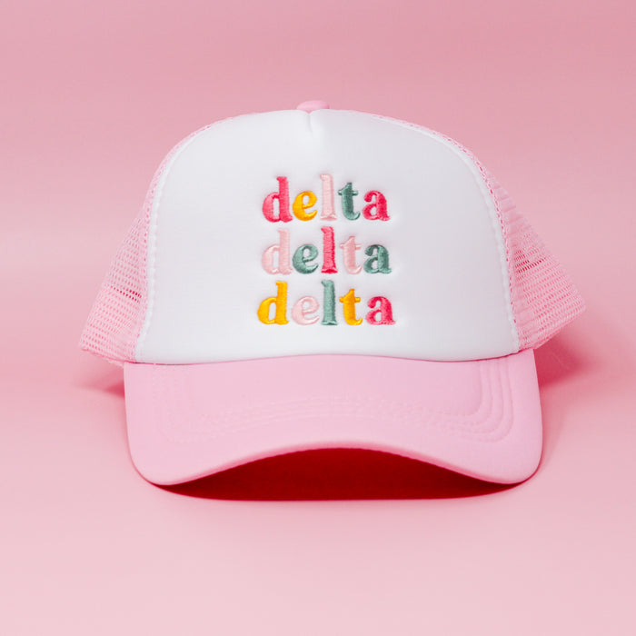 Delta Delta Delta Pink Trucker Hat