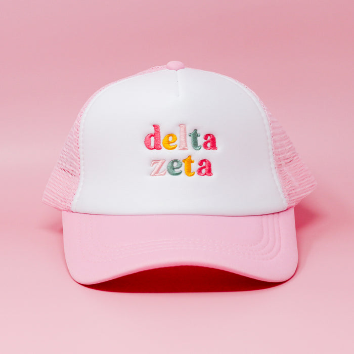 Delta Zeta Pink Trucker Hat