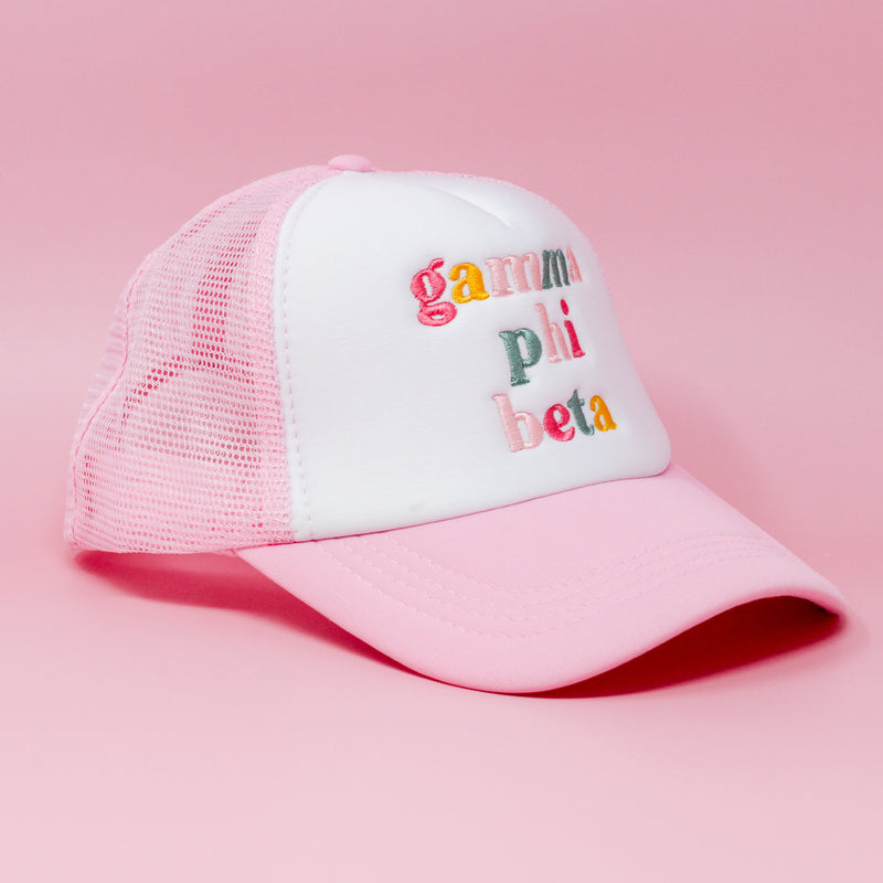 Gamma Phi Beta Pink Trucker Hat