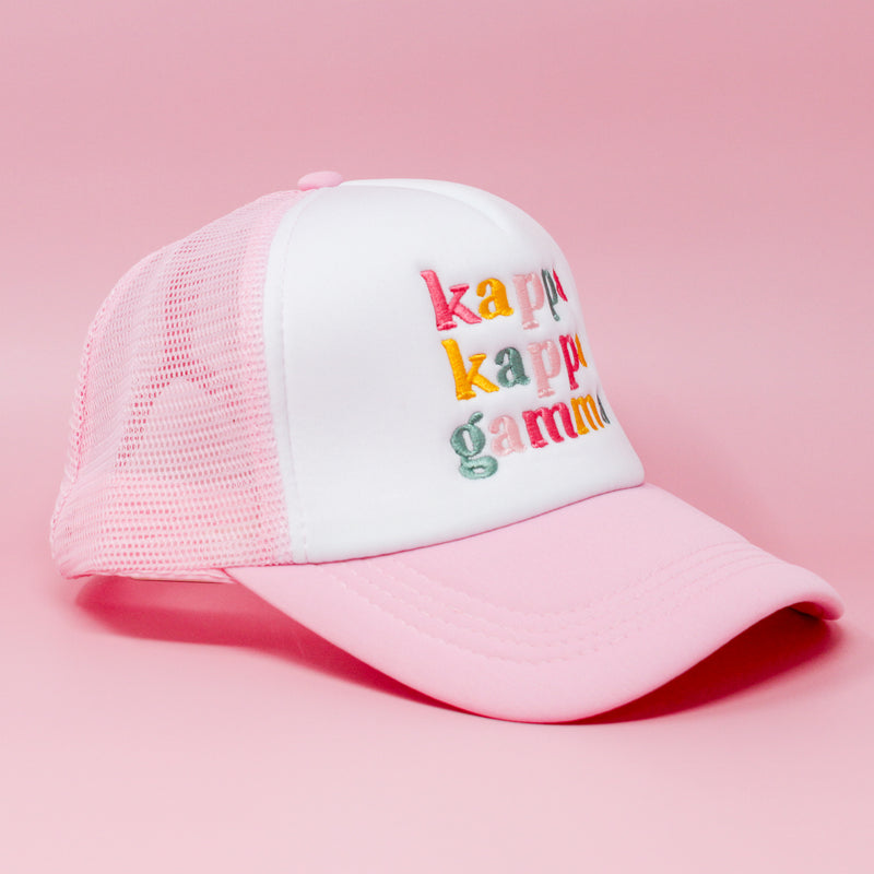 Kappa Kappa Gamma Pink Trucker Hat