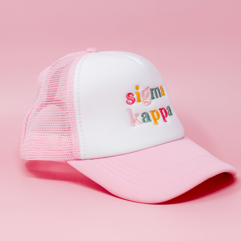 Sigma Kappa Pink Trucker Hat