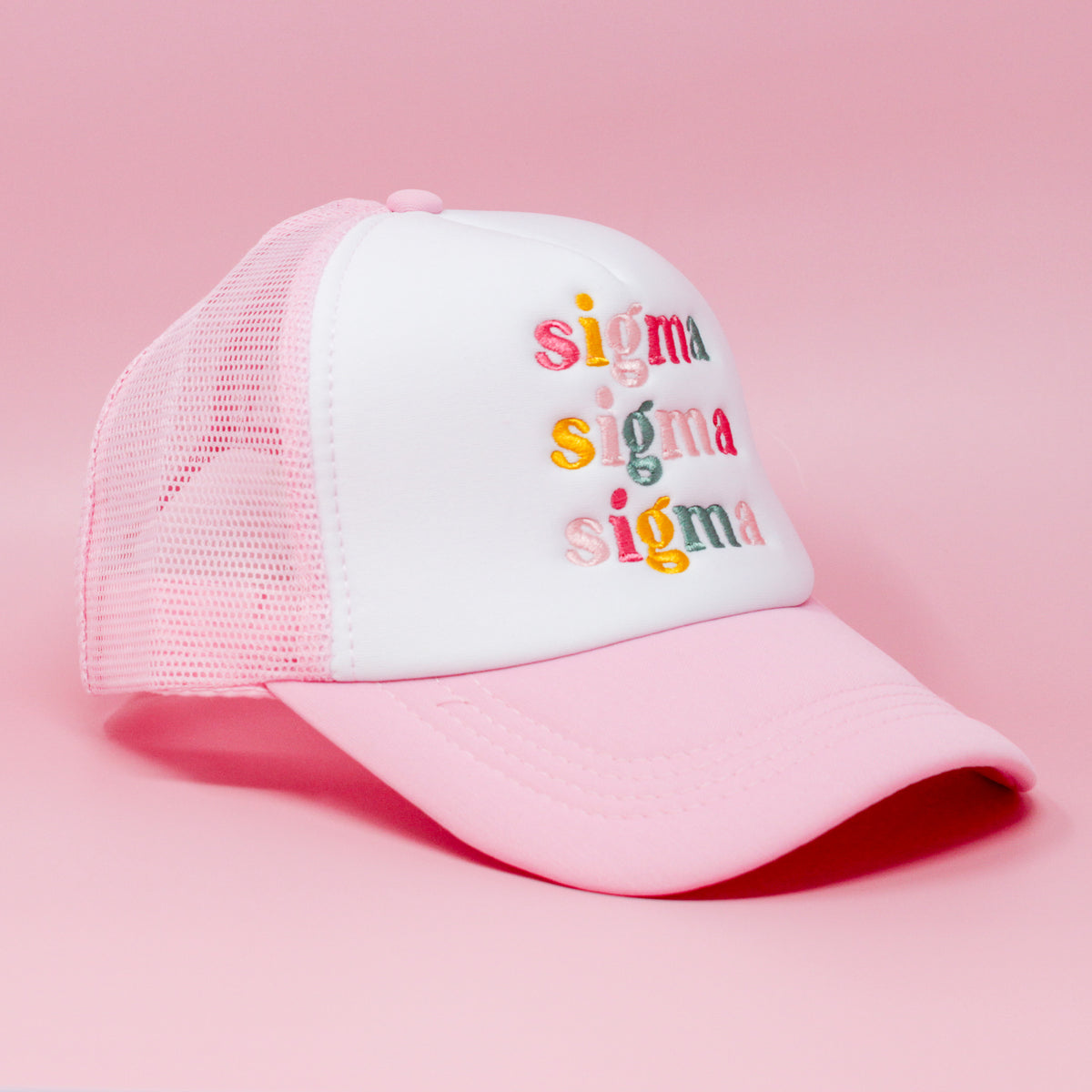 Sigma Sigma Sigma Pink Trucker Hat
