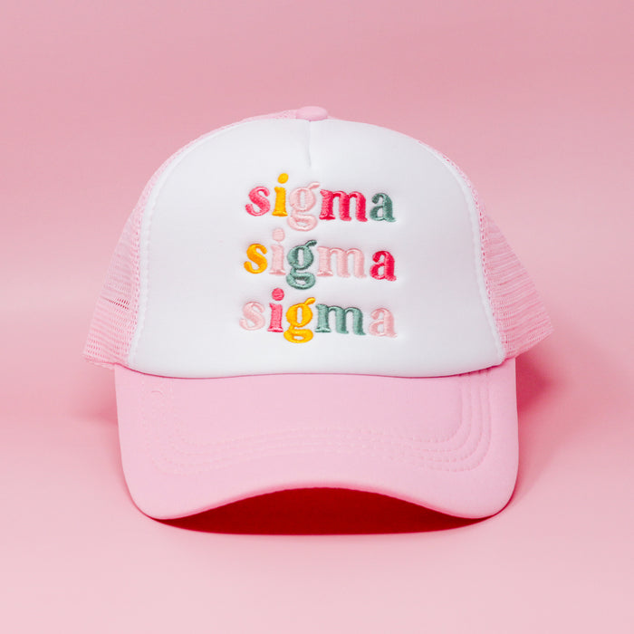 Sigma Sigma Sigma Pink Trucker Hat
