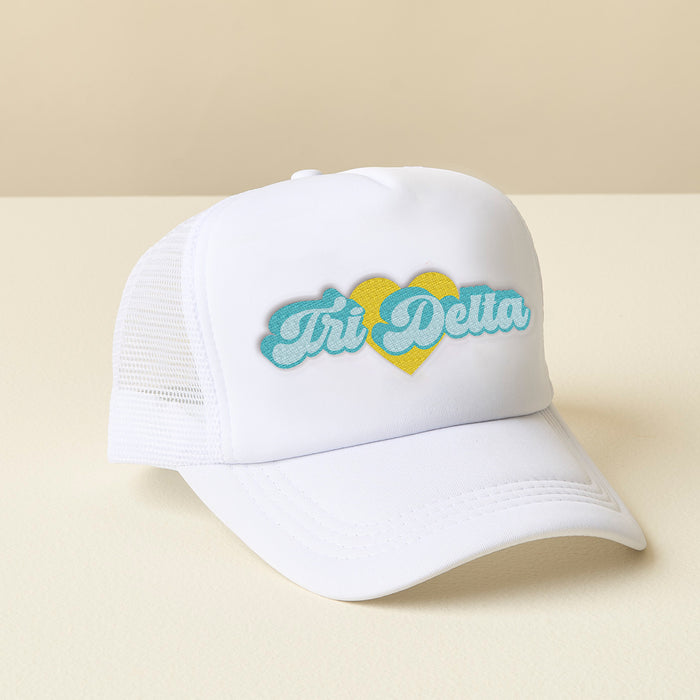 Delta Delta Delta White Trucker Hat