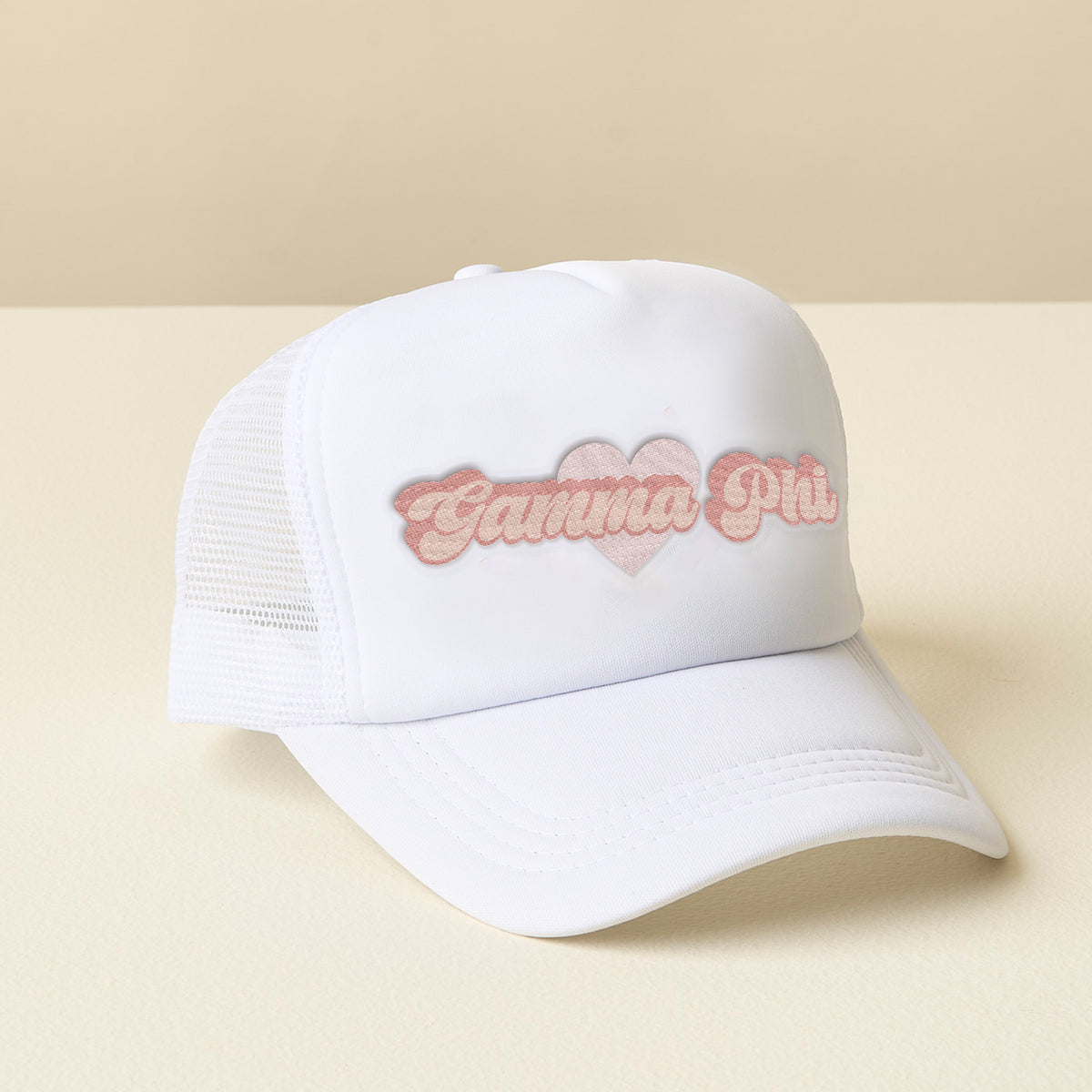 Gamma Phi Beta White Trucker Hat