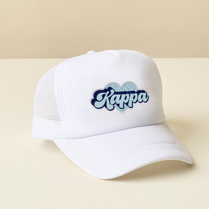 Kappa Kappa Gamma White Trucker Hat