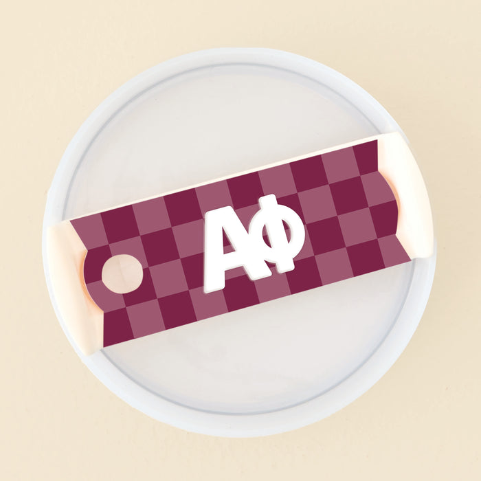 Alpha Phi Tumbler Lid Tag