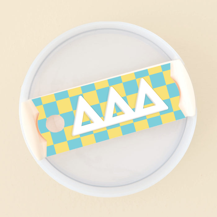 Delta Delta Delta Tumbler Lid Tag