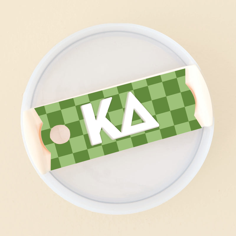 Kappa Delta Tumbler Lid Tag