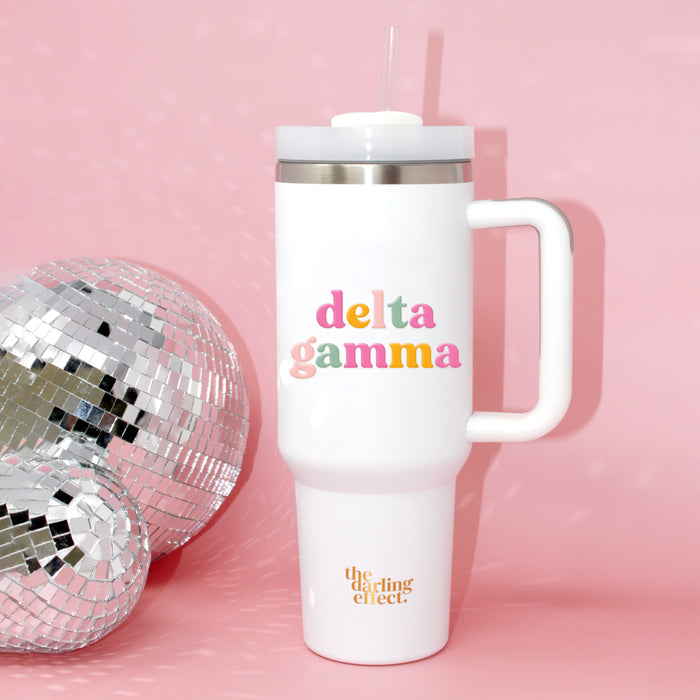 Delta Gamma 40 oz Take Me Everywhere White Tumbler