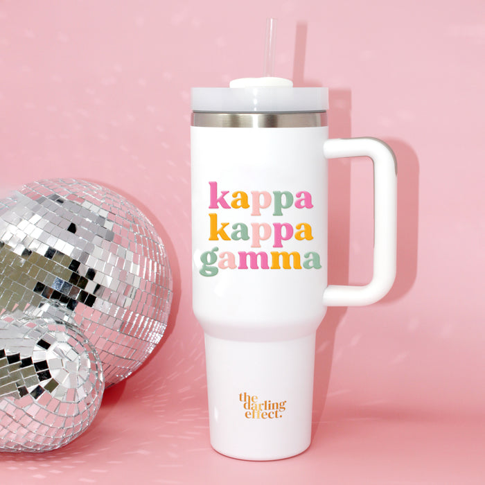 Kappa Kappa Gamma 40 oz Take Me Everywhere White Tumbler