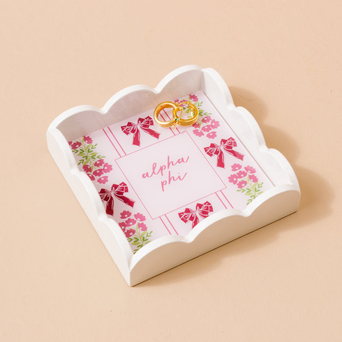 Alpha Phi Scallop Trinket Tray