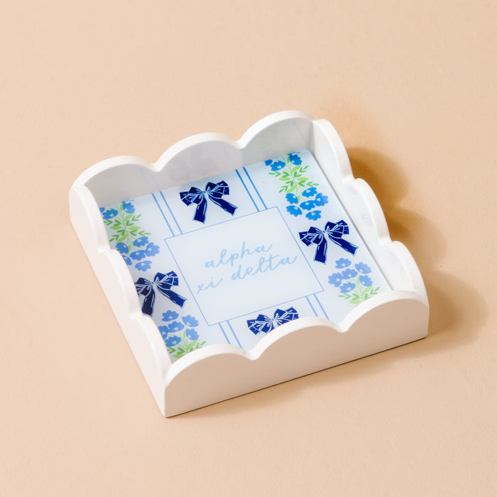Alpha Xi Delta Scallop Trinket Tray