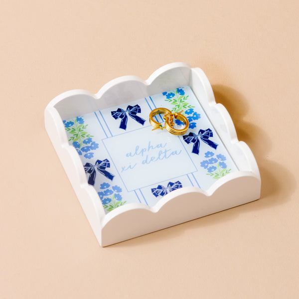 Alpha Xi Delta Scallop Trinket Tray