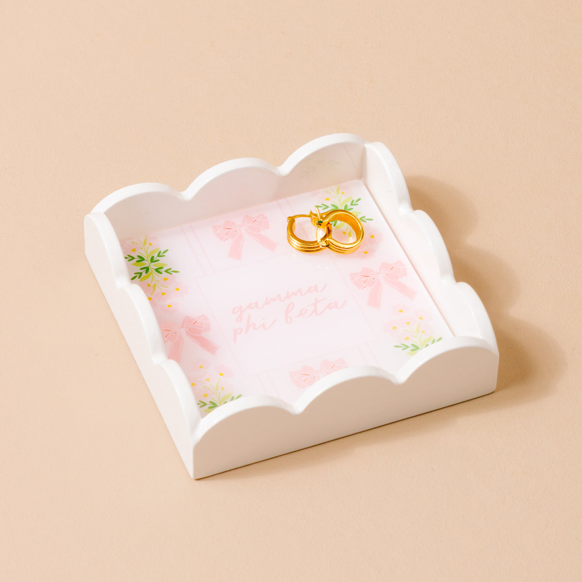 Gamma Phi Beta Scallop Trinket Tray