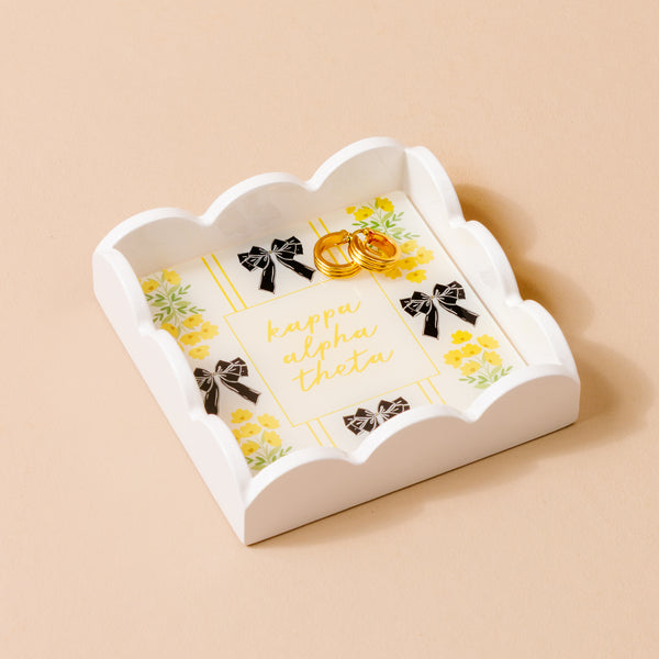 Kappa Alpha Theta Scallop Trinket Tray