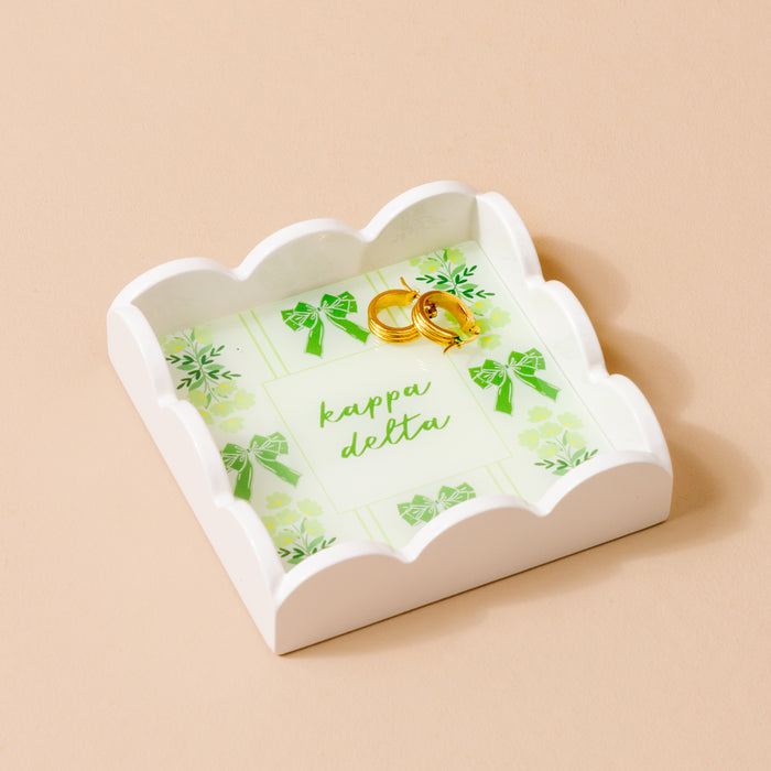 Kappa Delta Scallop Trinket Tray