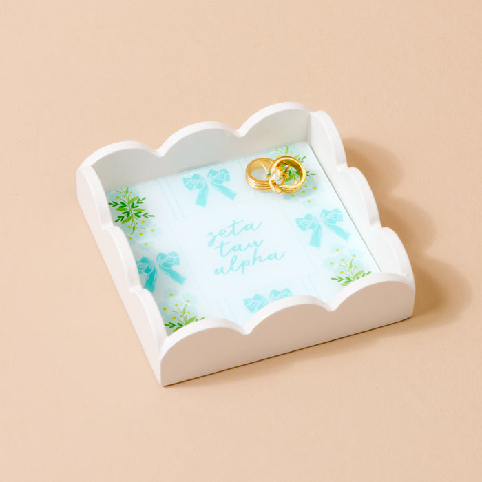 Zeta Tau Alpha Scallop Trinket Tray