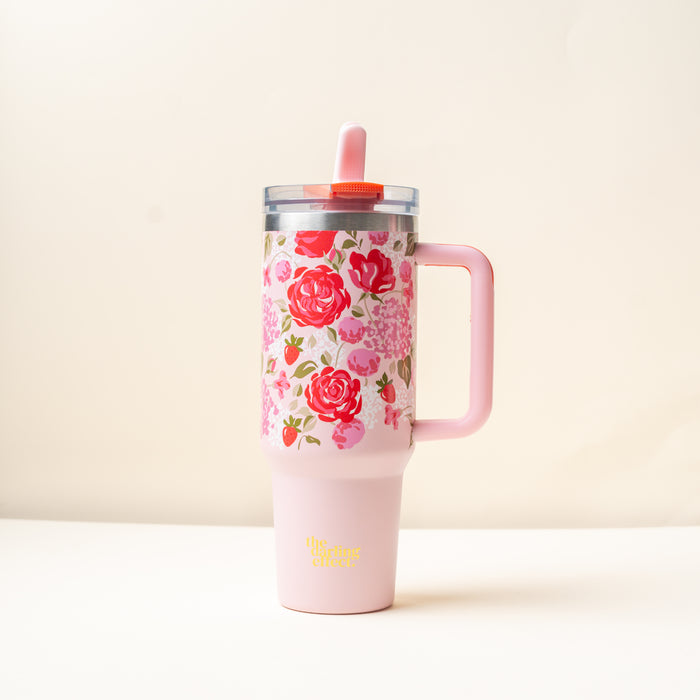 Rose Garden 40 oz Lifestyle Flip Straw Tumbler