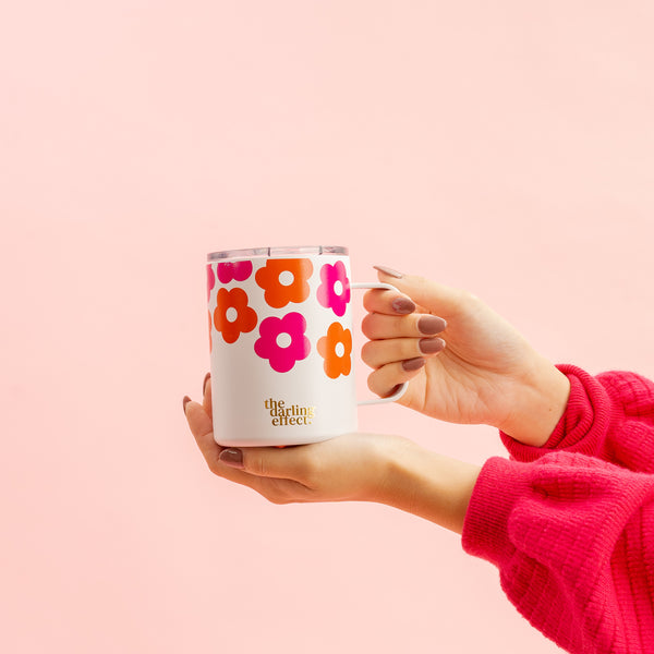 Lovebug Flower 14 oz  Insulated Mug
