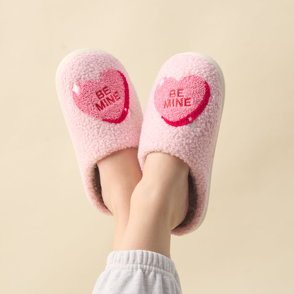 Be Mine Fuzzy Slippers