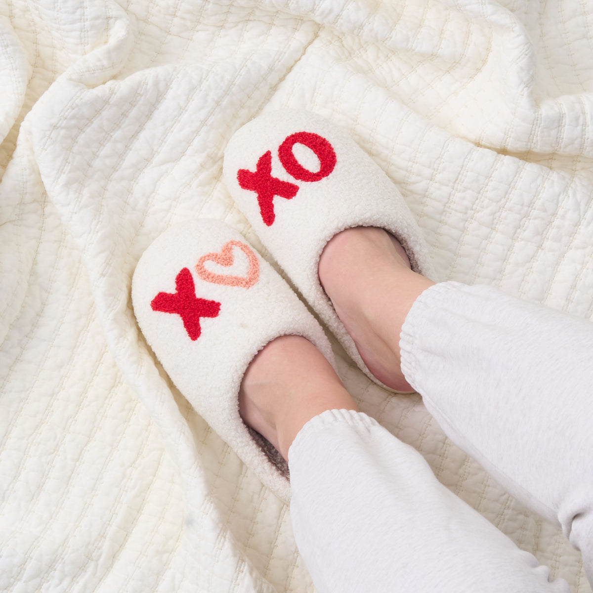 XOXO Fuzzy Slippers