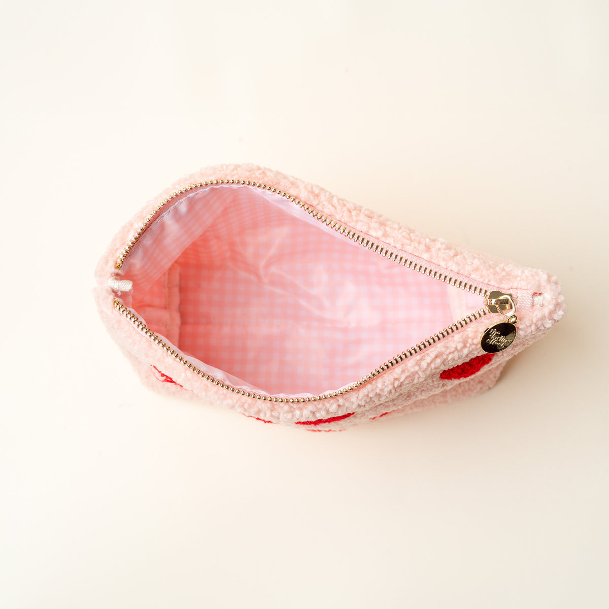 Hearts Pink Teddy Pouch