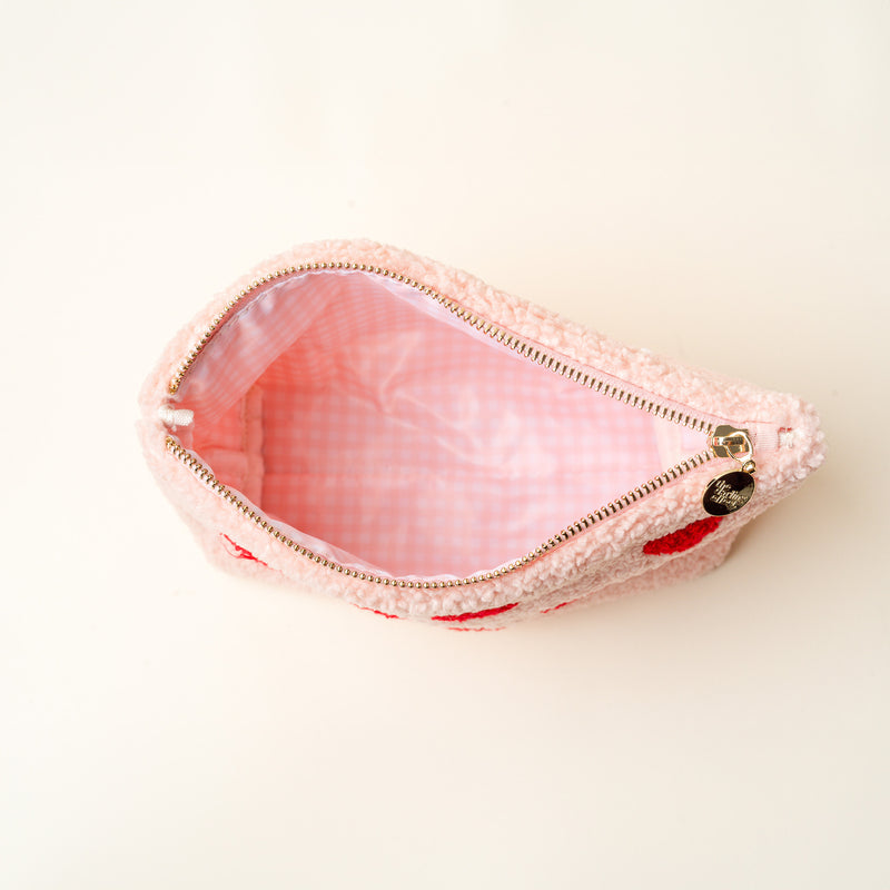 Hearts Pink Teddy Pouch