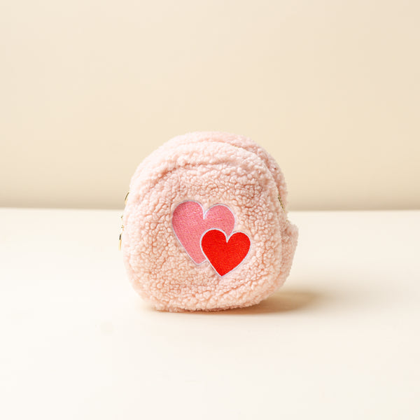 Circle Heart to Heart Teddy Pouch