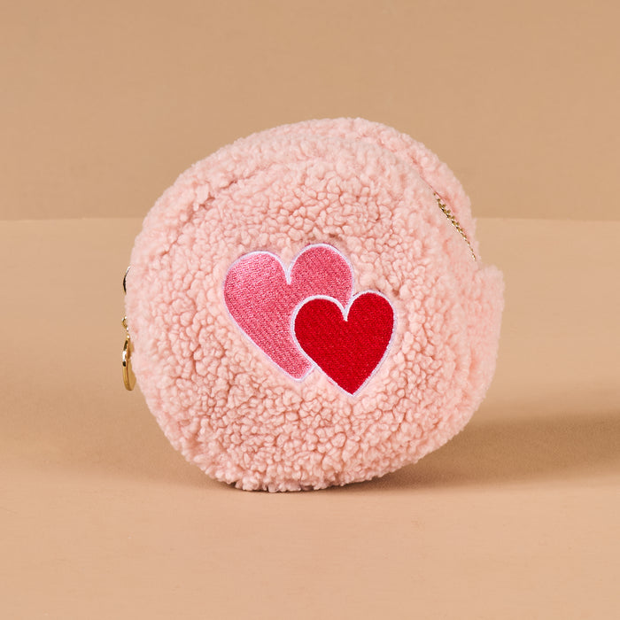 Circle Heart to Heart Teddy Pouch