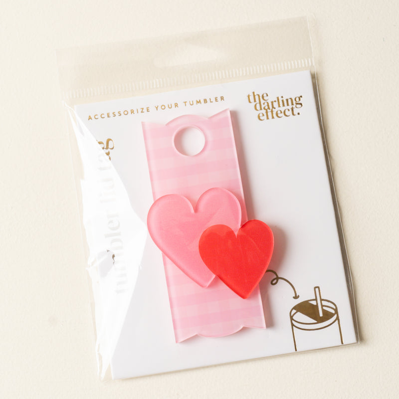 Charming Gingham Tumbler Lid Tag