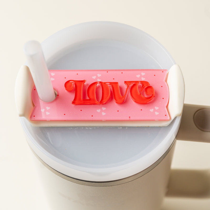 Love Tumbler Lid Tag
