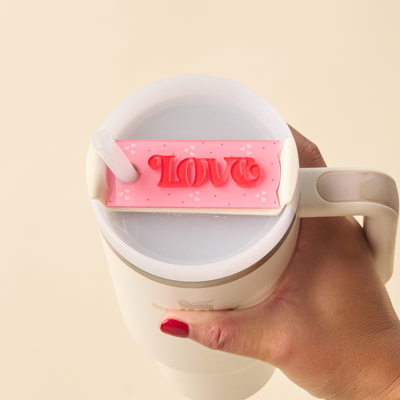 Love Tumbler Lid Tag