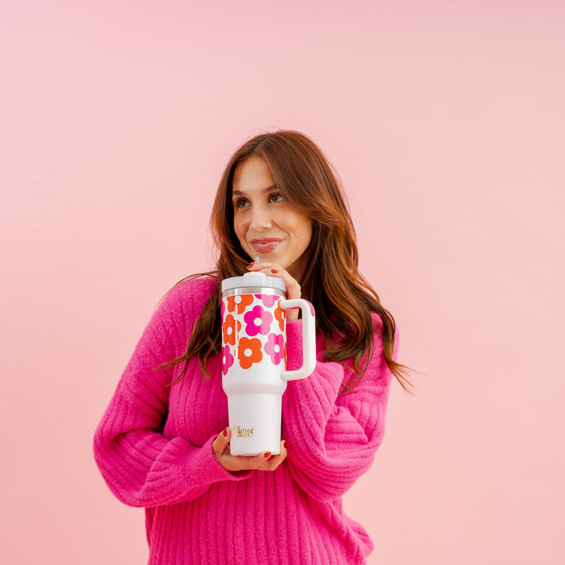 Lovebug Floral 40 oz Take Me Everywhere Tumbler
