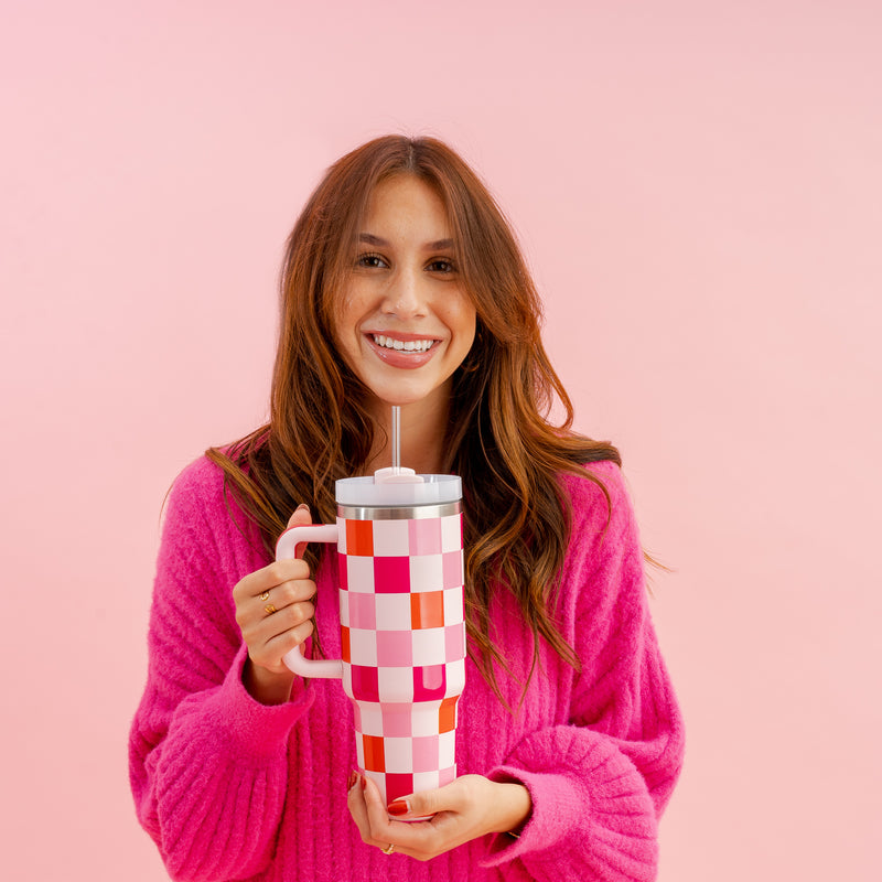 Sweetheart Check 40 oz Take Me Everywhere Tumbler