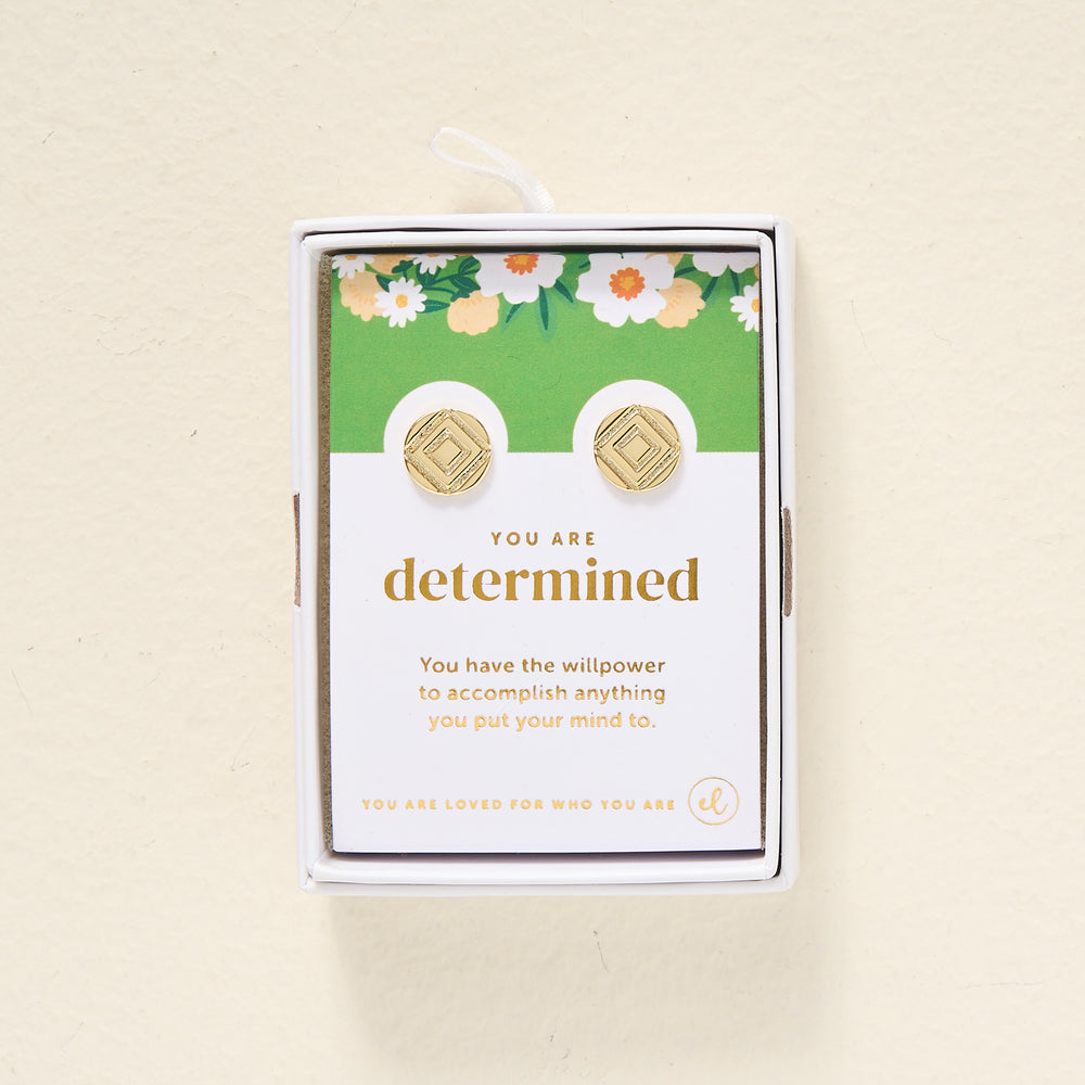 You Are Determined Dainty Stud Earrings