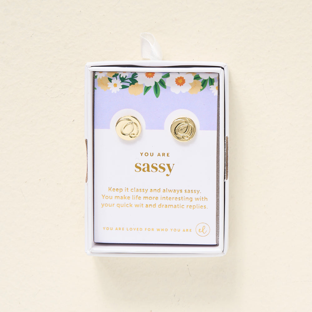 You Are Sassy Dainty Stud Earrings