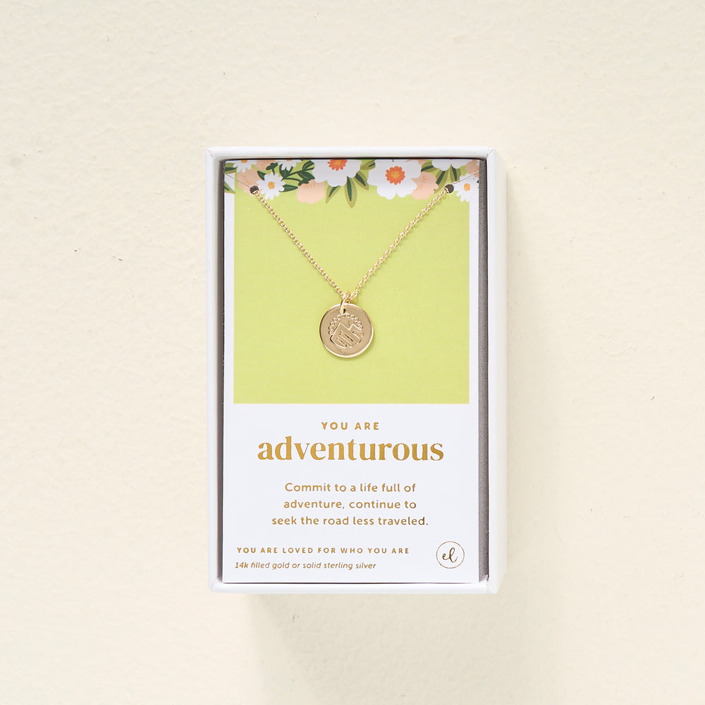 You Are Adventurous Disc Necklace