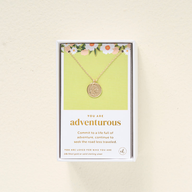 You Are Adventurous Disc Necklace