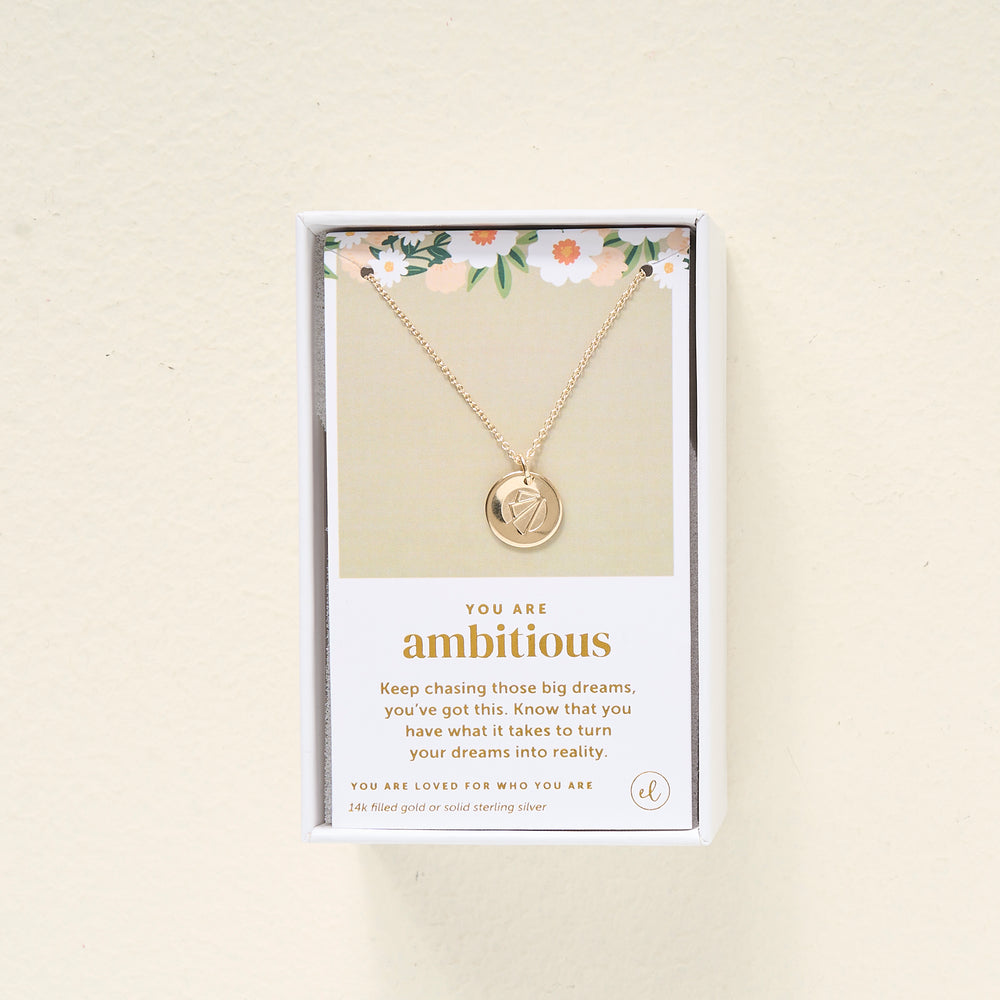 You Are Ambitious Disc Necklace