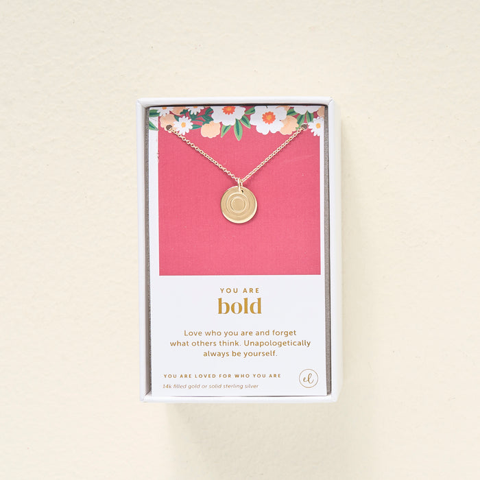 You Are Bold Disc Necklace