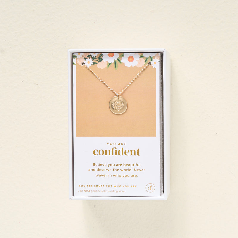 You Are Confident Disc Necklace