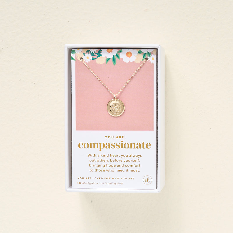 You Are Compassionate Disc Necklace