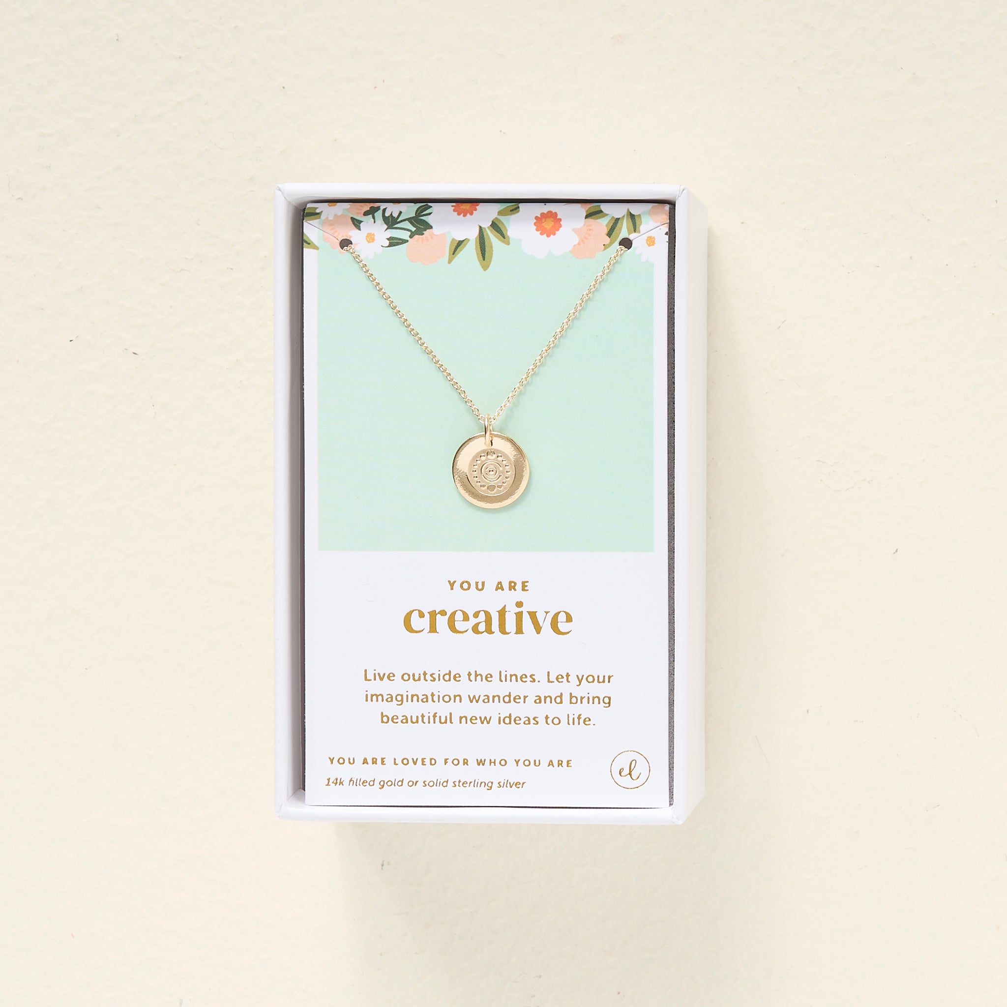 You Are Creative Disc Necklace