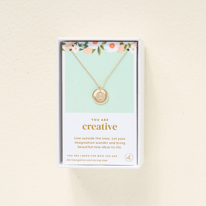 You Are Creative Disc Necklace