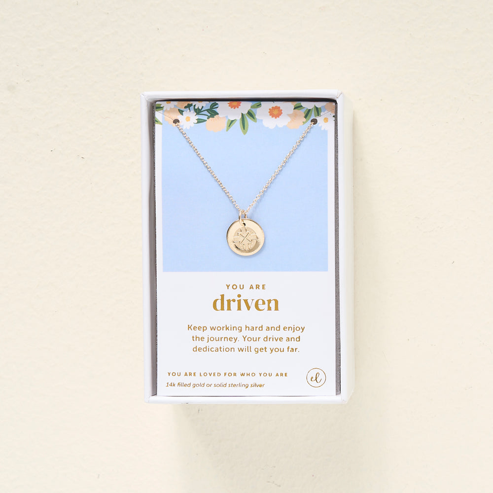 You Are Driven Disc Necklace