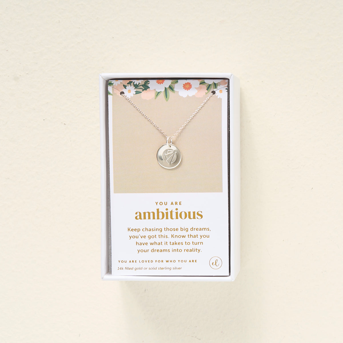 You Are Ambitious Disc Necklace