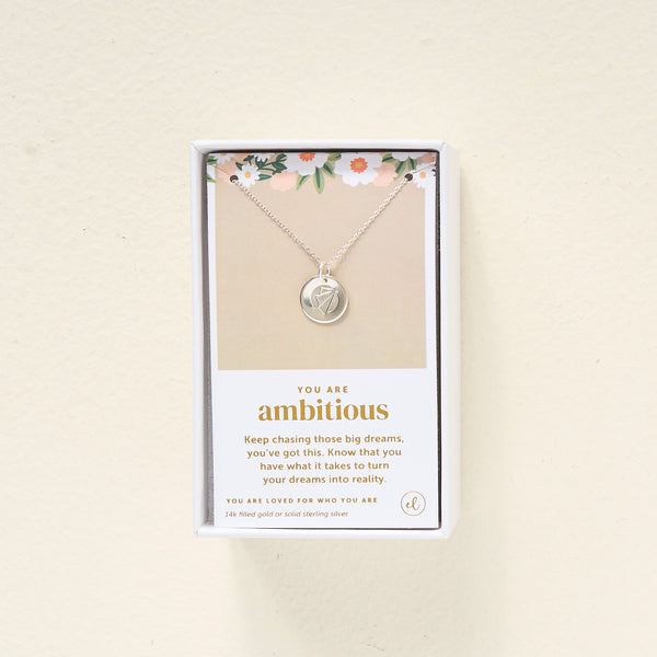 You Are Ambitious Disc Necklace