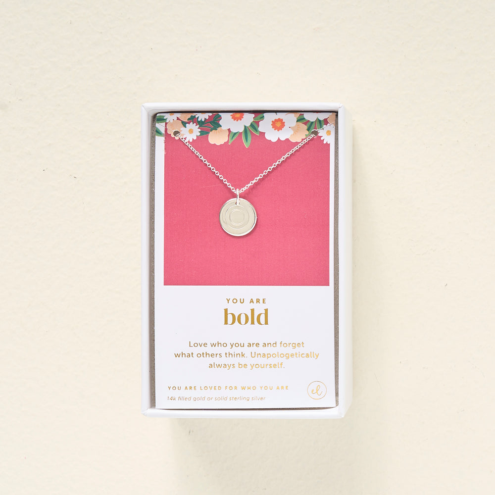 You Are Bold Disc Necklace